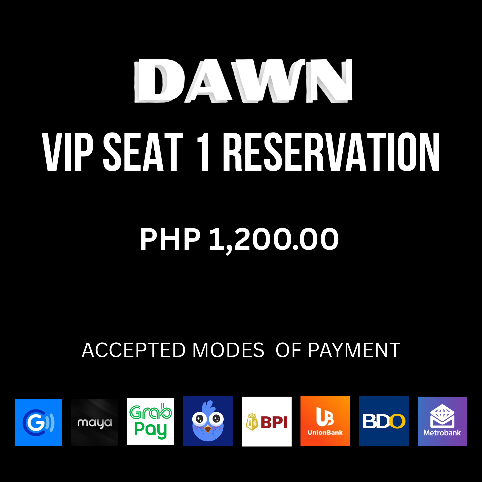 Dawn CDO VIP Seat # 1